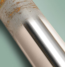 A round bar which has been partly turned